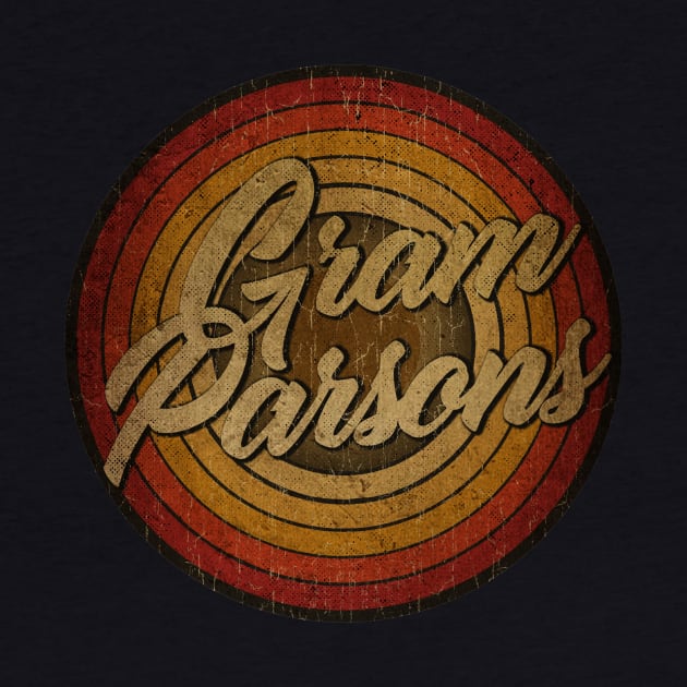 Gram Parsons,circle vintage retro faded by arjunthemaniac